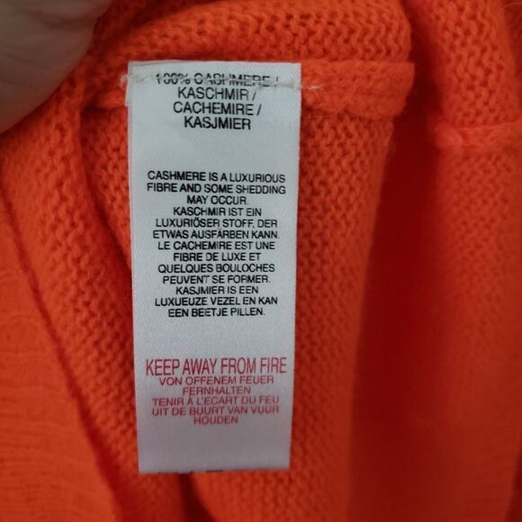 Brodie Cashmere Orange Scoop Neck Sweater - Picture 6 of 7